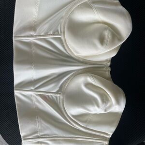 Elegant Cream Satin Bustier